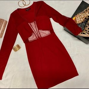 Hot Bodycon Dress featuring Sheer Panels